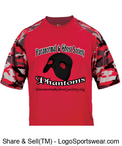 Phantoms Camo (Away) Sports Tee Black Logo Red Eyes Design Zoom
