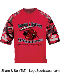 Phantoms Red Reaper Sleeved Camo (Away) Team Sports Tee Design Zoom